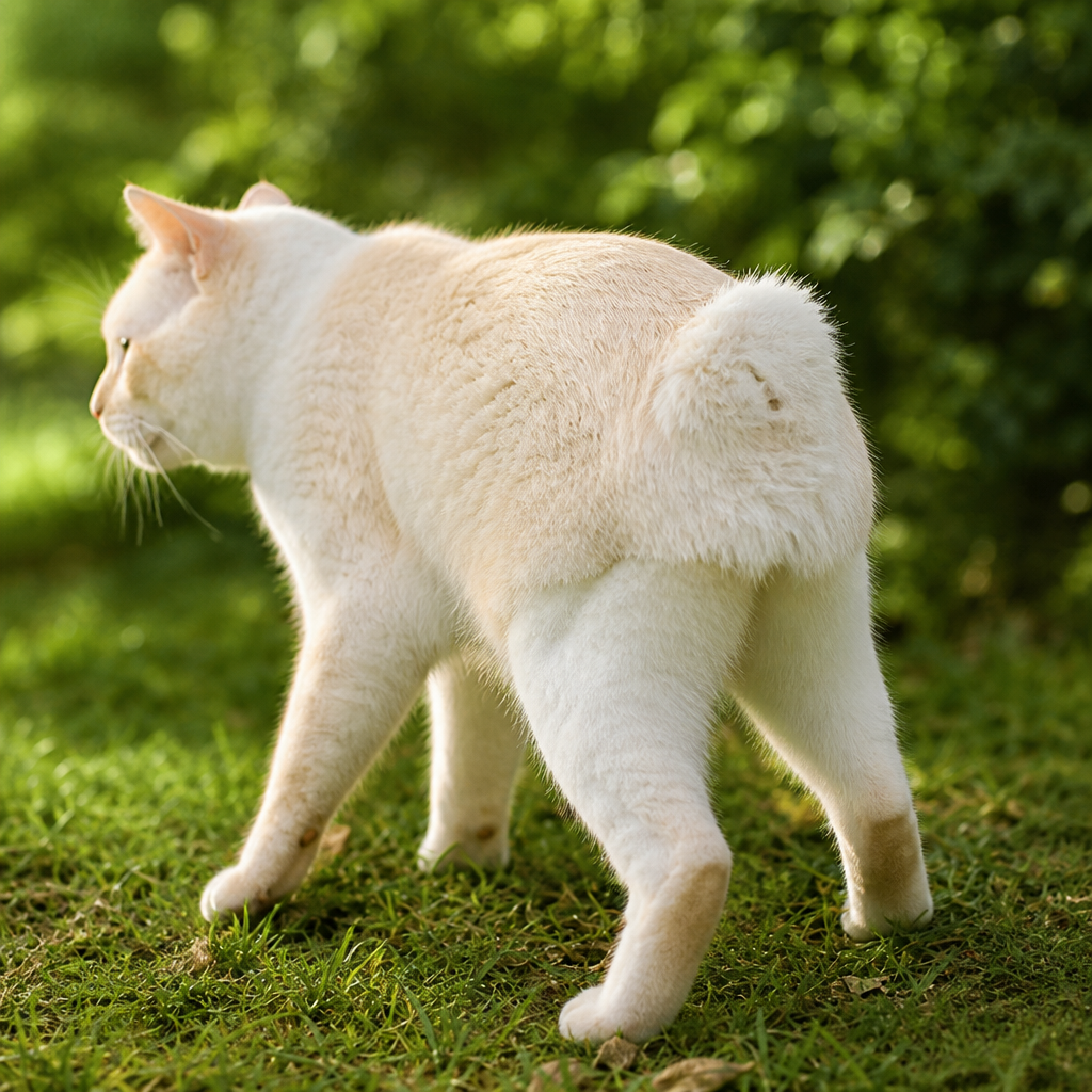 Nenem from behind in the garden